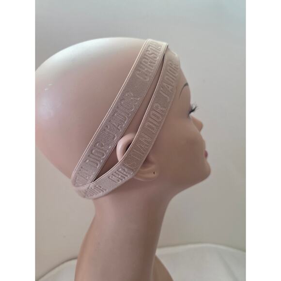 Christian Dior Beige Elastic J\'Adior Monogram Headband main image 4